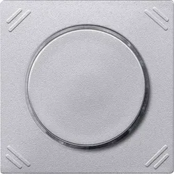Merten System M Bedienelement, 2f, aluminium, mit Abdeckung, geeignet für Dimmeinsatz, geeignet für Jalousieeinsatz, geeignet für Schalteinsatz