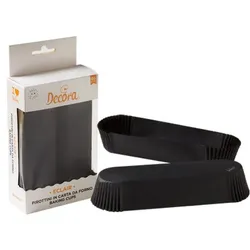 Papierförmchen für Éclair 135 × 33 × 28 mm, schwarz, 60 St.