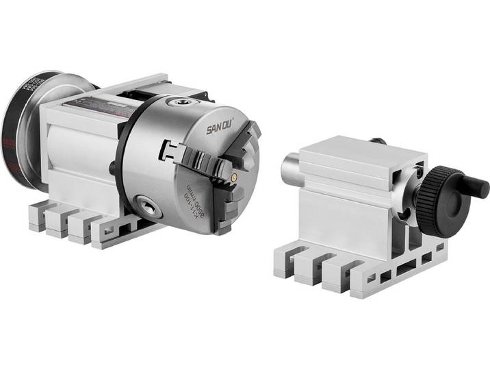 VEVOR klauwplaat K11-100mm drieklauwplaat 4e as van de CNC-rotatie-as\, een overbrengingsverhouding van 6:1 en een Nema23 tweefasige stappenmotor 3-klauwplaat voor CNC-frezen
