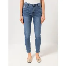 STEFFEN SCHRAUT Jeans knöchellang Oktagon-Details sehr schmales Bein