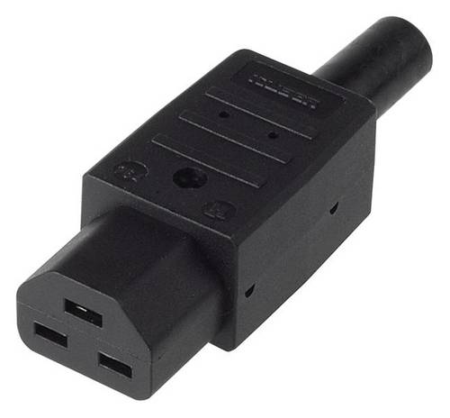 Bachmann 915.174 Kaltgeräte-Steckverbinder Stecker Gesamtpolzahl: 2 16A Schwarz 1St.