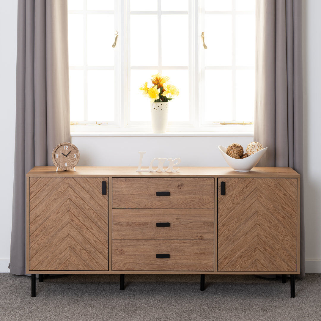 17 Stories Nathainel 160cm Sideboard Brown 72.5cm H X 160cm W X 40cm D