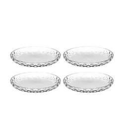LEONARDO 4er-Tellerset  Cucina Optic ¦ transparent/klar ¦ Glas ¦ Maße (cm): B: 18 H: 6,5
