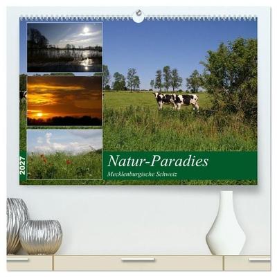 Natur-Paradies Mecklenburgische Schweiz (hochwertiger Premium Wandkalender 2027 DIN A2 quer), Kunstdruck in Hochglanz