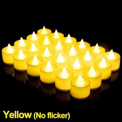 Uplift Treasures Battery Powered Flameless LED Tea Candles For Home Decor warm Light 6pcs