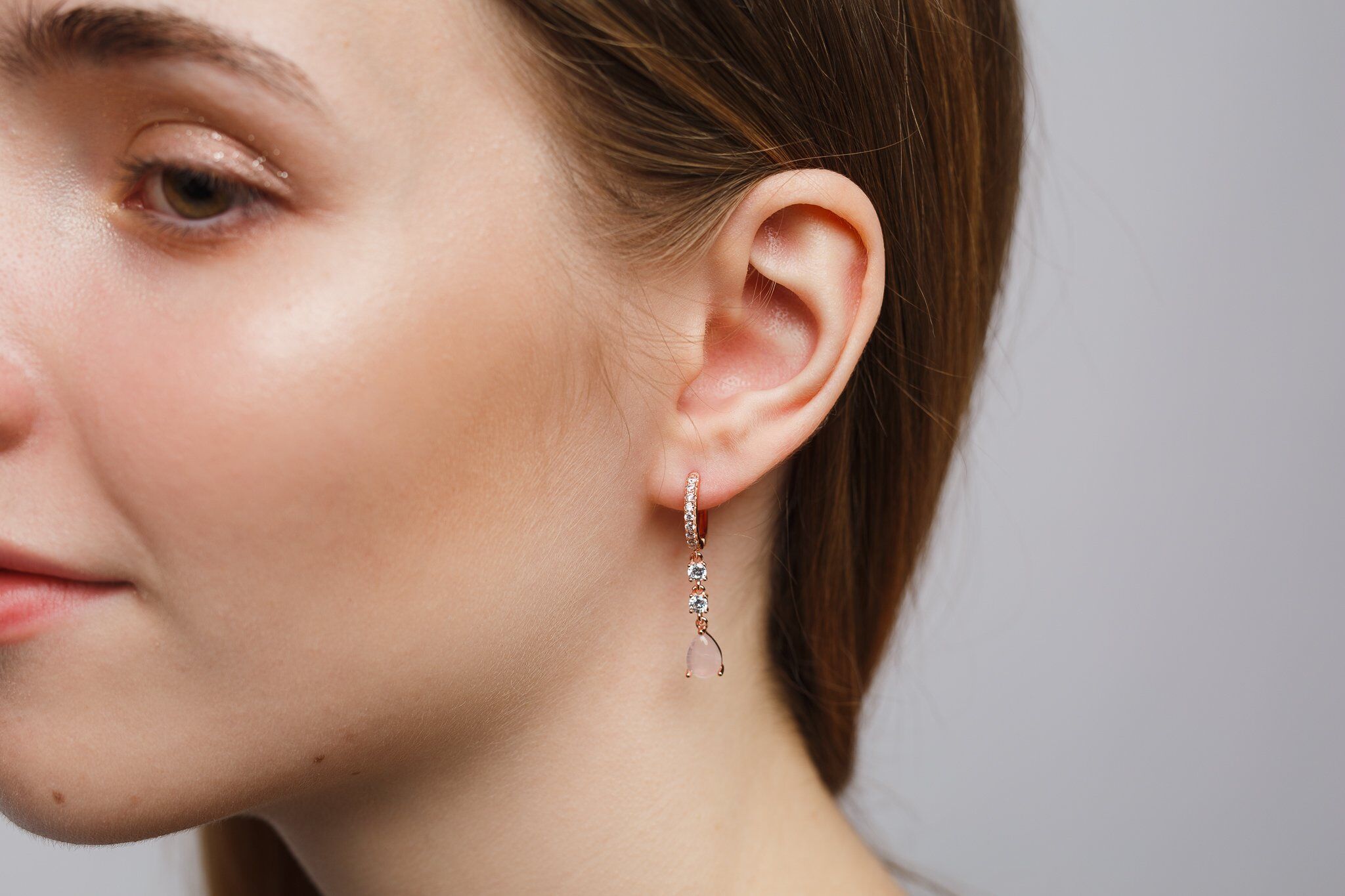 NEORE Laura Rose Quartz Earrings