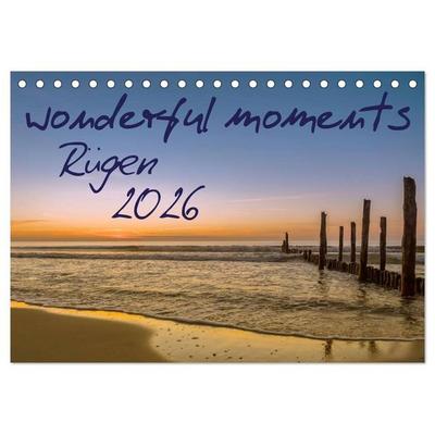 wonderful moments - Rügen 2026 (Tischkalender 2026 DIN A5 quer), CALVENDO Monatskalender