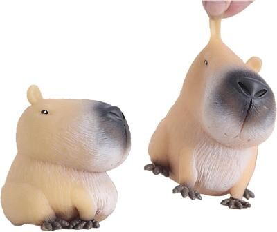 Perfect Picks Market Chubby Capybara Squeeze Toy Super Soft Sensory Toy For Anxiety Relief 2pcs