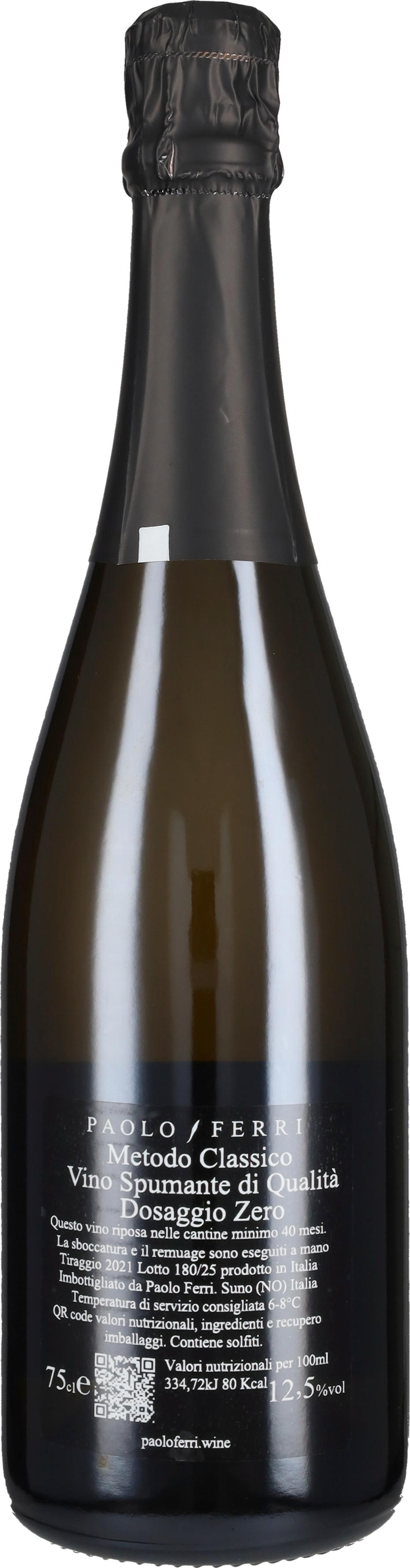 Spumante Metodo Classico Zero 'Preja Gran Cuvée 40 Mesi' Paolo Ferri