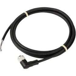 Tru Components TC-12833128 Sensor-/Aktor-Anschlussleitung M12 Kupplung, gewinkel, Elektronikkabel + Stecker, Schwarz