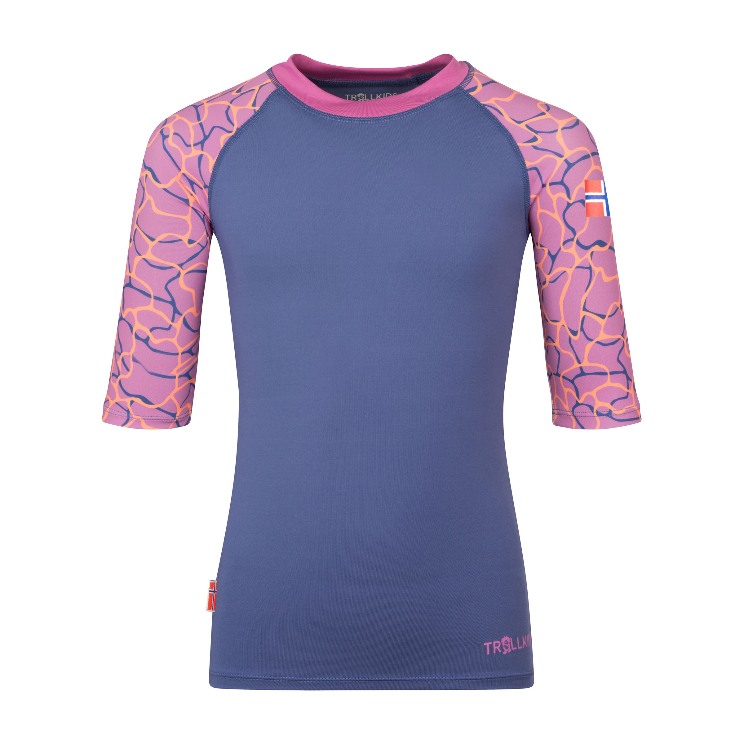 Trollkids Haukland Swim Kinder UV-Shirts & Lycras lila Größe 116 Lifestyle Widerstandsfähig