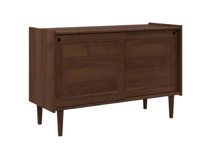 Kaorsrow Sideboard Bilbao aus Kiefernholz Dunkelkaramell 114x45x75 cm Platzsparendes Kommoden-Design mit Schiebetüren und massiven Holzbeinen für Wohnzimmer und Flur.