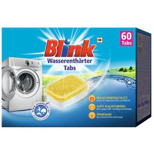 Blink Wasserenthärter für Waschmaschine, Enthärter-Tabs, gegen Kalk, Calcium- & Magnesiumbeläge, Maschinenschutz, 60 WL