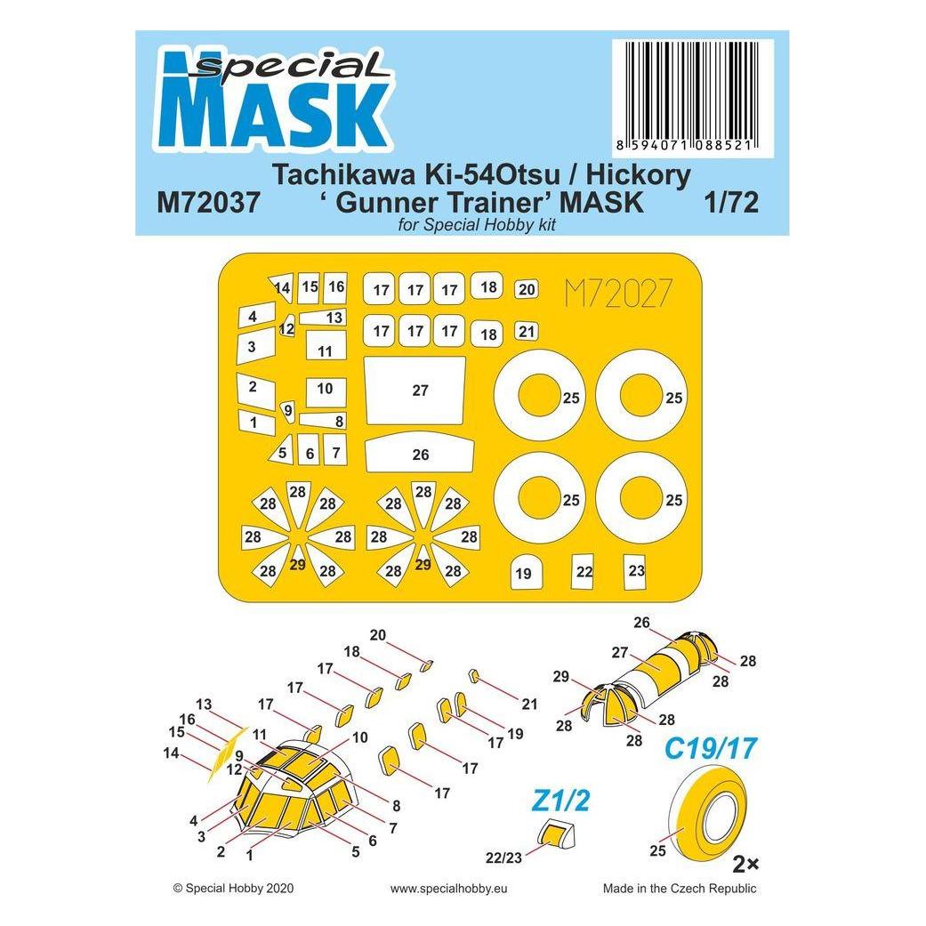 Special Hobby Tachikawa Ki-54Otsu / Hickory Gunner Trainer MASK (100-M72037)