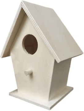 Inspire Picks Hanging Wooden Bird House Unpainted DIY Bird Feeder And Craft Birdhouse 1 Tp 2 PCS 1pc