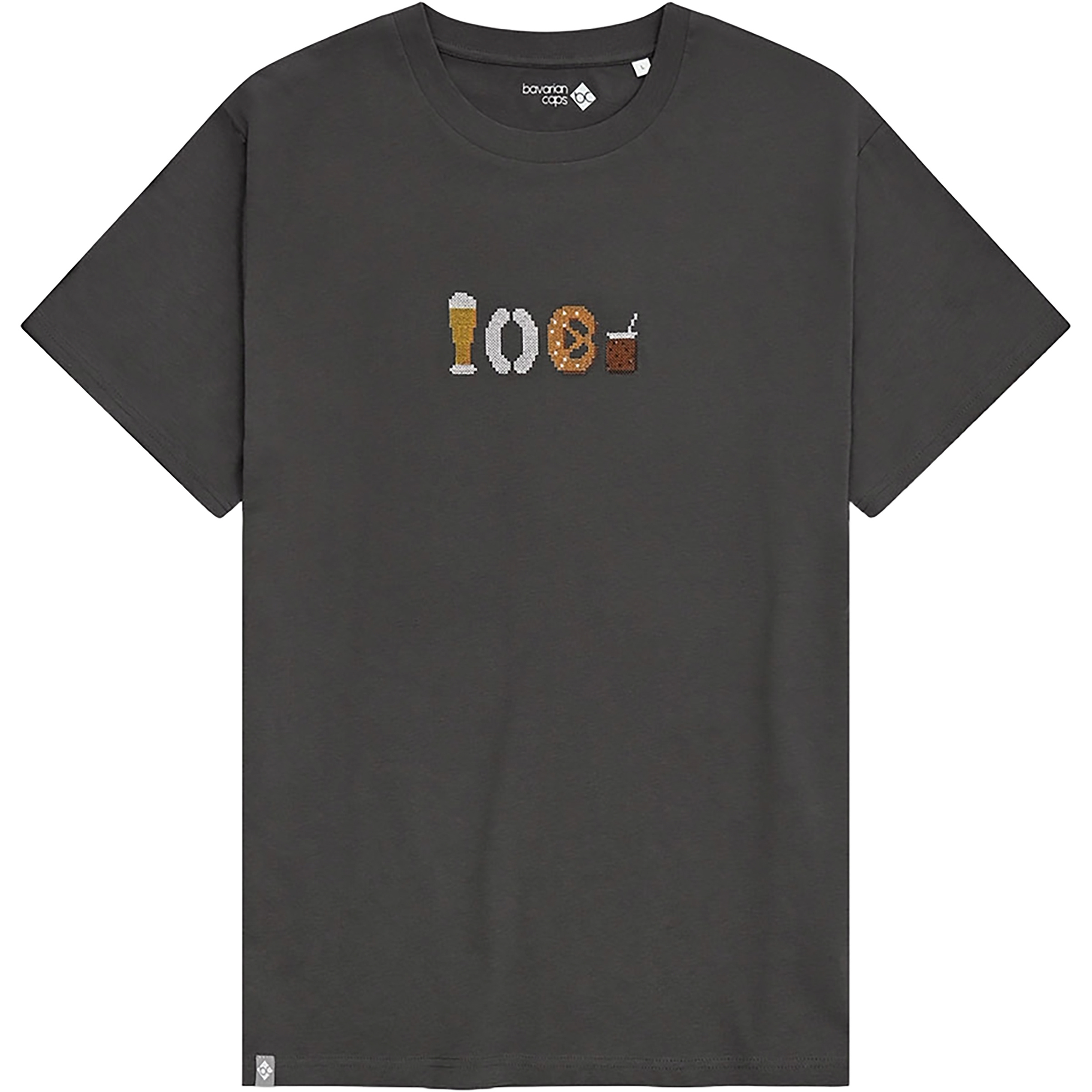 Bavarian Caps Weißwurschtfrühstück Herren T-Shirts grau Größe L Lifestyle Hautfreundlich