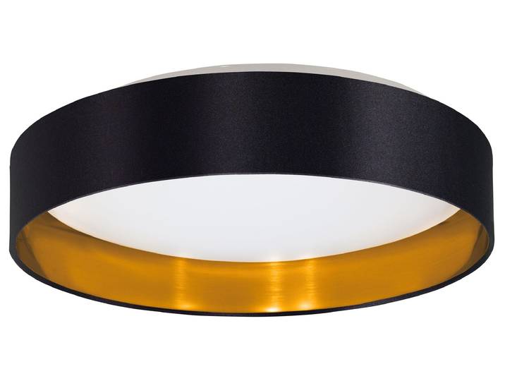 Eglo 99539 MASERLO 2 LED Plafonnier 20W Ø380mm Blanc Noir Or blanc chaud