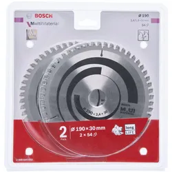 Bosch Zubehör, Sägeblatt, 2x Multi Material 190x30x2.4/1.8x54T