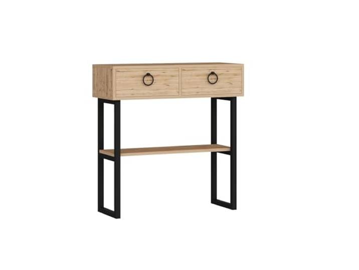 Hanah Home Modernes Sideboard mit Metallbeinen, Atlantische Kiefer, 90 x 90 x 35,3 cm 100% melaminbeschichtet, 18 mm stark Wandmontierbar, stilvolle Aufbewahrungslösung