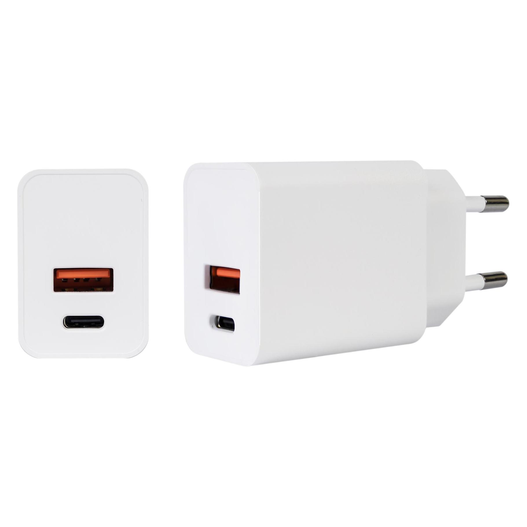 PNI CHG300 Netzteil mit USB-C-Anschluss, QC3.0, PD3.0, PPS und USB-A-Anschluss, 30 W (30 W, 2 Ports) (43698768)