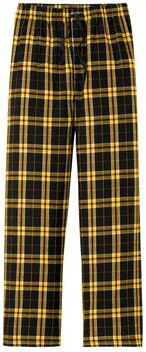 District DT1800 Flannel Plaid Pant in Black/Gold size 4XL   Cotton