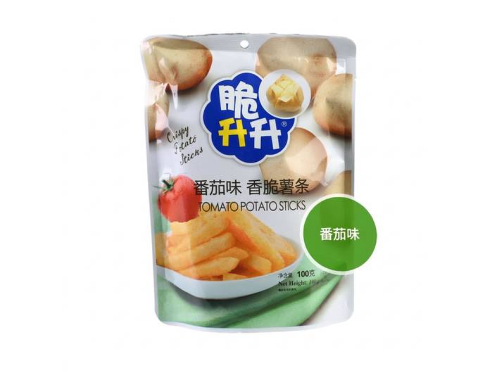 CRISUP Bâtonnets de Pommes de Terre Croustillants Saveur Tomate 100 g (20 g × 5 Paquets)
