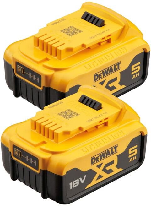 Kit de batterie DEWALT, 18V / 5,0Ah (DCB184P2-XJ)