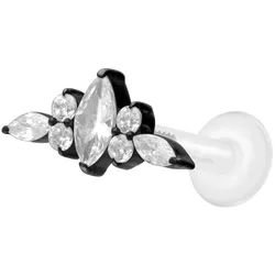 PTFE Labret mit Innengewinde + Titan-Aufsatz DESIGN