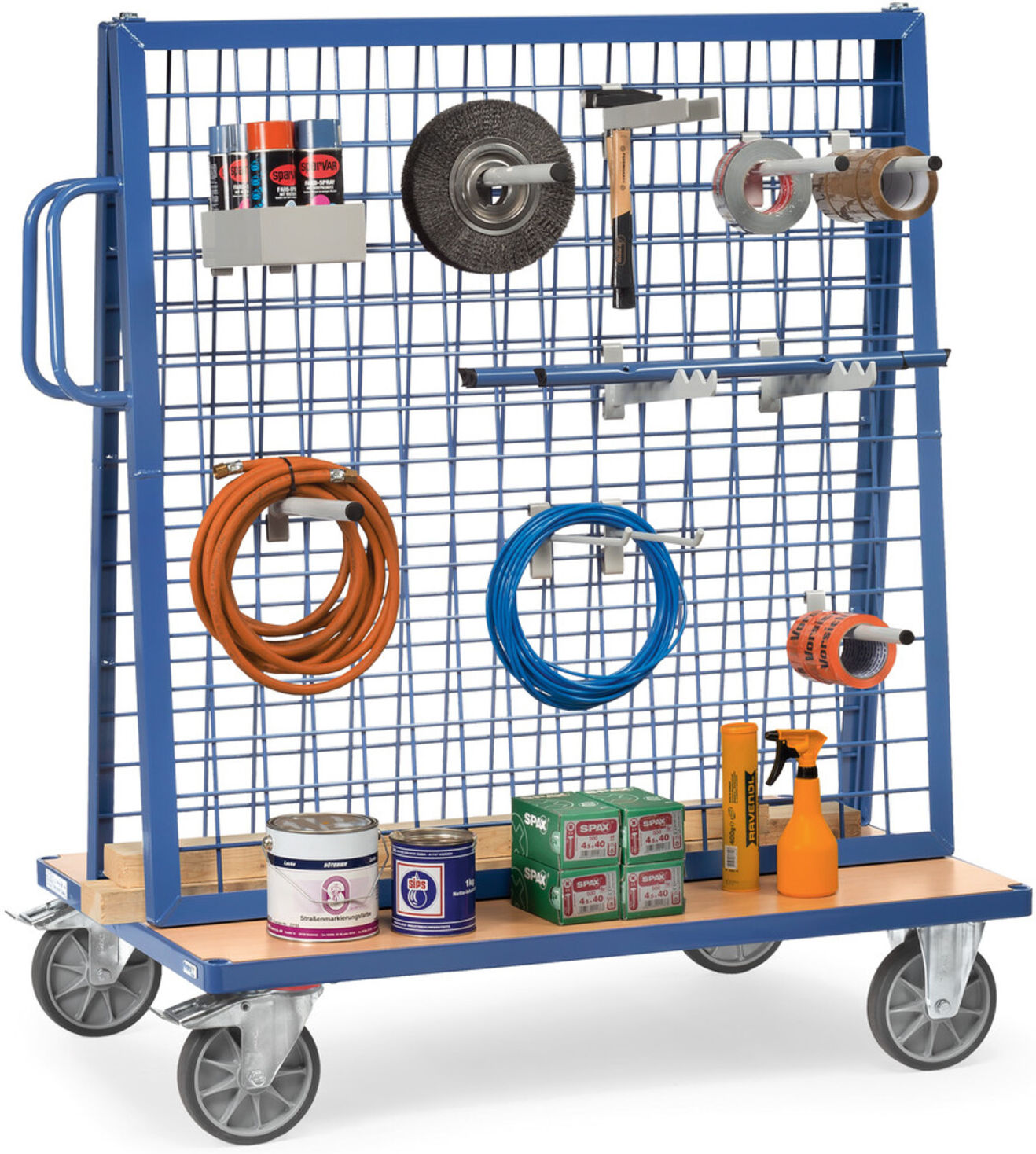 fetra Werkstückwagen 1301 - Tragkraft 600kg TPE-Reifen)