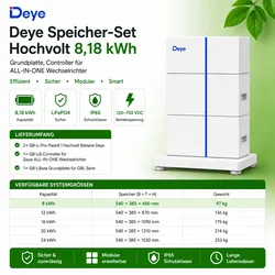 Deye  GB-L-Pro-Pack4.1  Speicher-Set  Hochvolt  8,18KWH  Grundplatte  Controller  für  ALL-IN-ONE  Wechselrichter