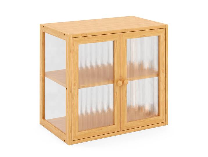 Brotkasten Bambus BRIO 2 Etagen mit Sichtfenster 42 x 25 x 38 cm