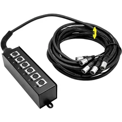 Omnitronic Multicore Stagebox MUS-610 6IN 10m (10 m, XLR Kabel), Audiokabel