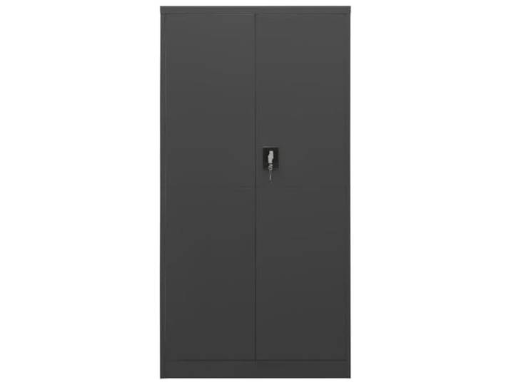 Keeushr Schließfachschrank Anthrazit 90x40x180 cm Stahl 4 Einlegeböden, Industriedesign, Stahl, langlebig, leicht zu reinigen, vielseitig nutzbar