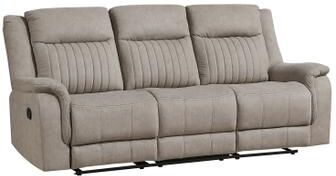 Fremont & Park Lenore Microfiber Manual Double Reclining Sofa