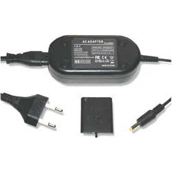 AGI Netzteil-Kuppler kompatibel mit Sony DSC-HX99 (Kamera Akku Ladegerät), Kamera Stromversorgung, Schwarz