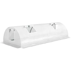 Outsunny - Gewächshaus - 200Lx80Wx45Hcm - Weiß