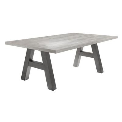 Esstisch MÄUSBACHER "Mister", grau (tischplatte: beton, optik), B:200cm H:75cm T:100cm, Tische, Esstisch, Gestell in A-Form