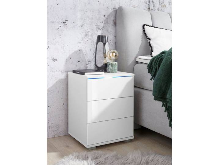 priess Nachtkommode, mit LED-Beleuchtung und Push-to-open