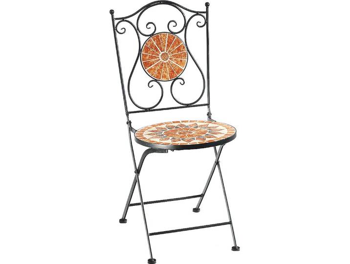 Klappstuhl LOCKER Metallklappstuhl, Mosaik, nicht frostsicher , bunt (bunt, bunt), B:46cm H:45cm T:38cm, Metall, Stühle, Klappstuhl