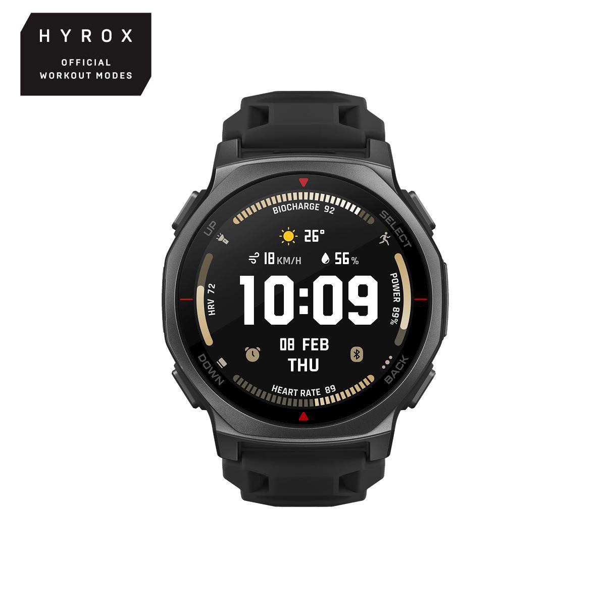 Amazfit T-Rex 3 Pro 44mm Outdoor Smartwatch GPS HYROX Tactical Black W2548GL5N