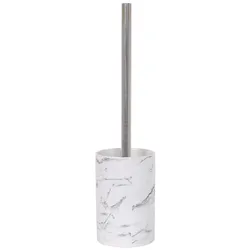 MSV Toscana Collection WC-Bürstenhalter mit Bürste aus Edelstahl in Weiß