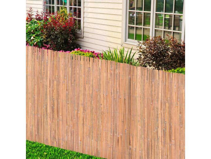 Clôture en bambou 100x400 cm, panneau d'écran d'intimité pour jardin, décoration extérieure pour cour, patio, jardin, barrière naturelle