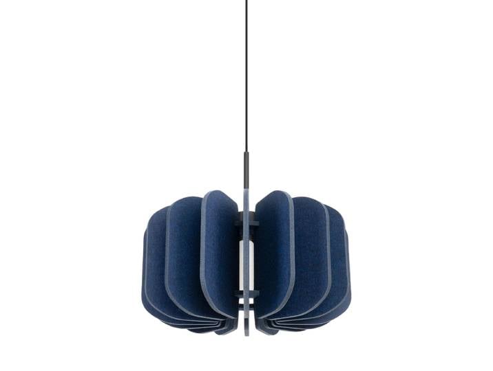 Design Pendellampe „Mula“ Marineblau/Schwarz Ø 45 cm Sollux Lighting