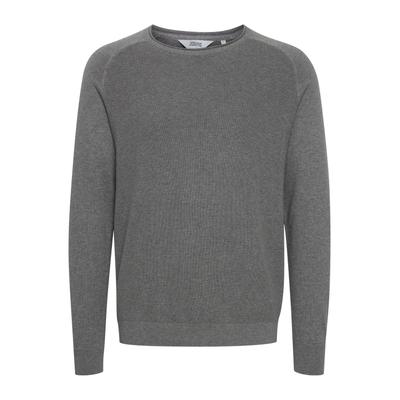 Rundhalspullover SOLID "Rundhalspullover SDTash", Herren, Gr. M, grau (gray melange), Obermaterial: 100% Baumwolle CO., Pullover Rundhalspullover
