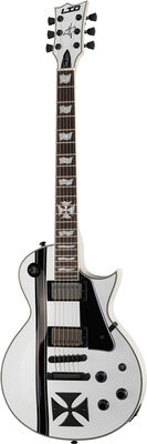ESP LTD Iron Cross SW Snow White With Black Stripes
