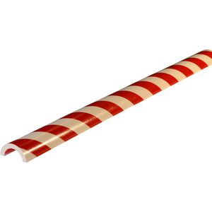 Knuffi Schutzprofil Typ R50, Bogen, PR-10119, selbstklebend, 1m Länge, rot / weiß, 70 x 35mm, Rohrschutz