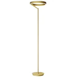 Gea Luce CRISEIDE PT LED-Stehleuchte 40W 2000lm 3000K Dimmbar per Fußpedal in gebürstetem Gold-Aluminium - Gealuce