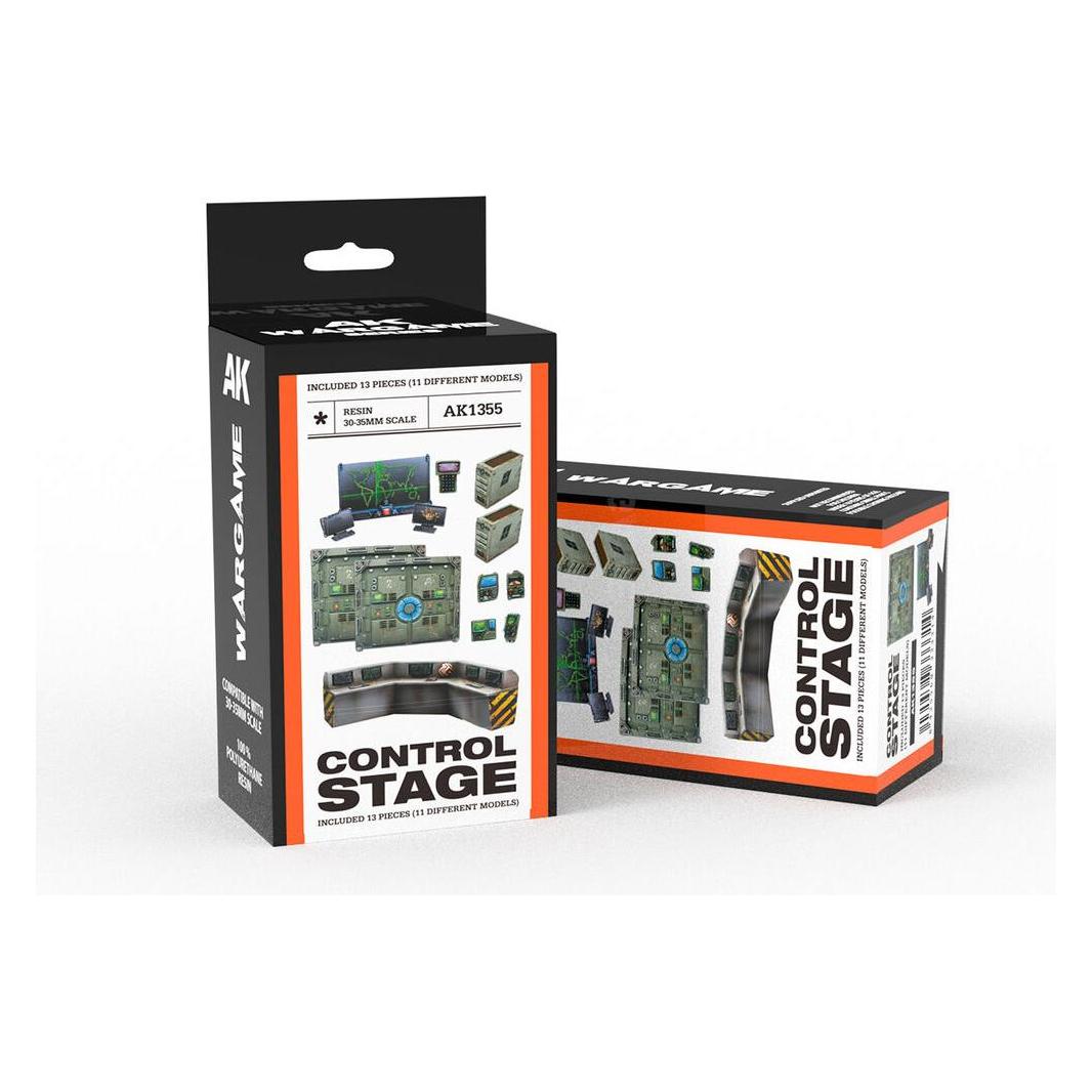 AK Interactive CONTROL STAGE SET WARGAME (RESIN 30-35MM) (AK1355)
