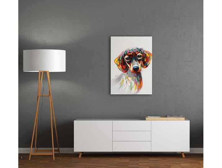 Toile image Chien fidèle Tissu mélangé Multicolore 50 x 70 x 3cm