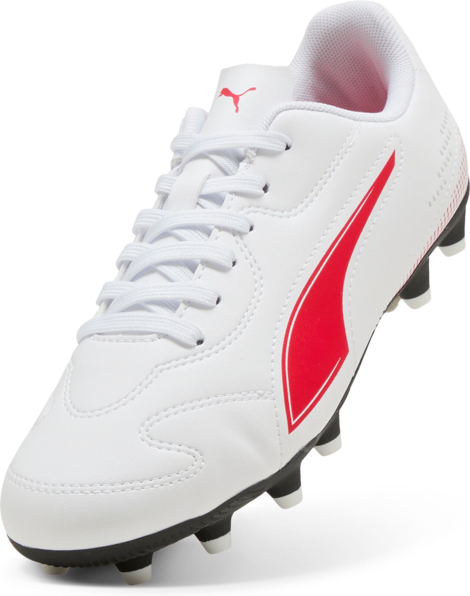 Fussballschuh PUMA "VITORIA II FG/AG JR", Mädchen, Gr. 38, rot (puma weiß, puma rot), Synthetik, Schuhe Fussballschuh, für Rasen- und Kunstrasenplätze puma weiß, puma rot 38